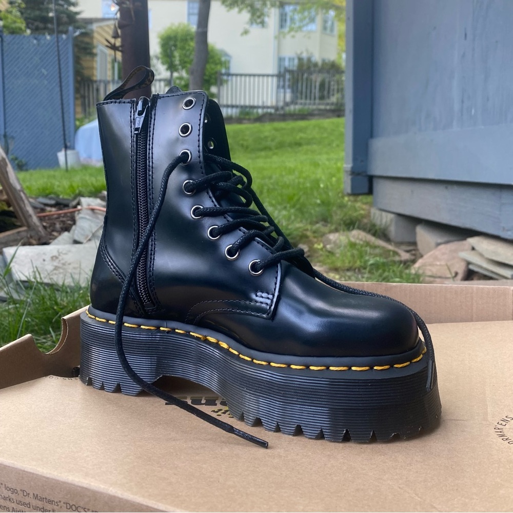 Black Dr. Martens Jadon 8 Eye Boot